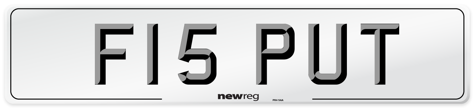 F15 PUT Number Plate from New Reg
